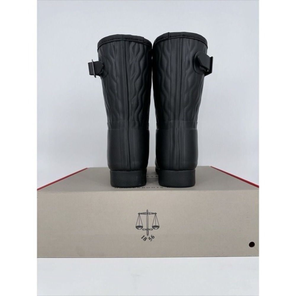 Hunter Original Refined Short Vertical Quilt Black Rain Boots US 8 WFS2238RMA - Picture 4 of 14